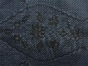 アンティーク　石畳に花模様織り出し本場泥大島紬羽織(5マルキ)